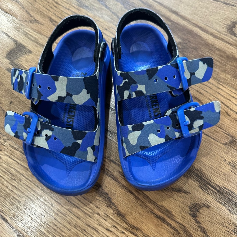 Birkenstock Kids Blue Camouflage Sandals